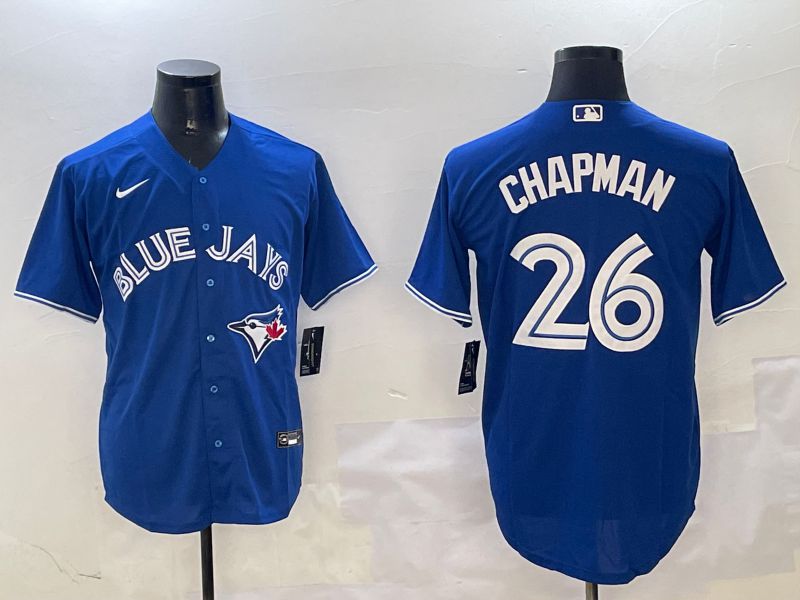 Men Toronto Blue Jays #26 Chapman Blue White Game 2025 Nike MLB Jersey style 1->toronto blue jays->MLB Jersey